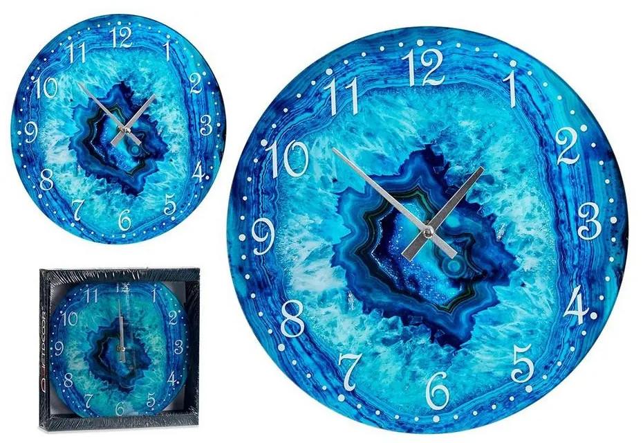 Relógio de Parede Turquesa Cristal (30 x 4 x 30 cm)