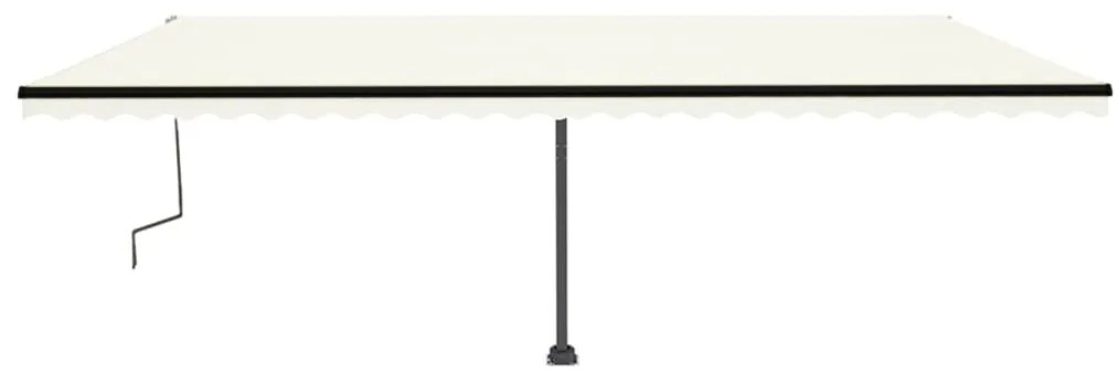 Toldo retrátil manual independente 600x350 cm cor creme