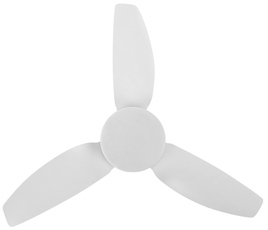 Ventoinha de teto branca com luz LED TOPLICA Beliani