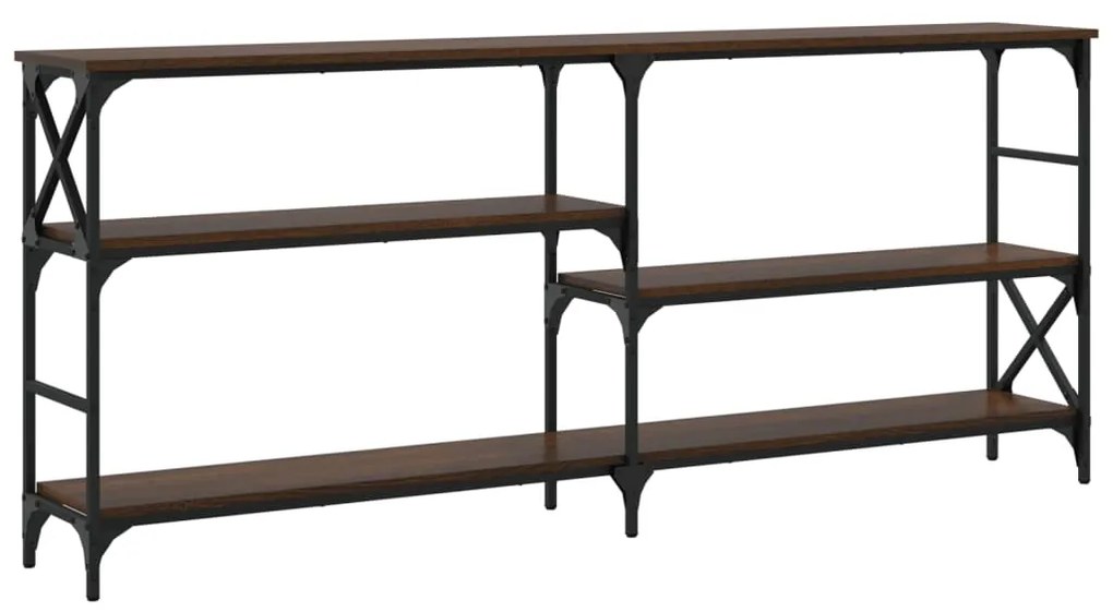 Mesa consola 180x29x76,5 cm derivados madeira carvalho castanho