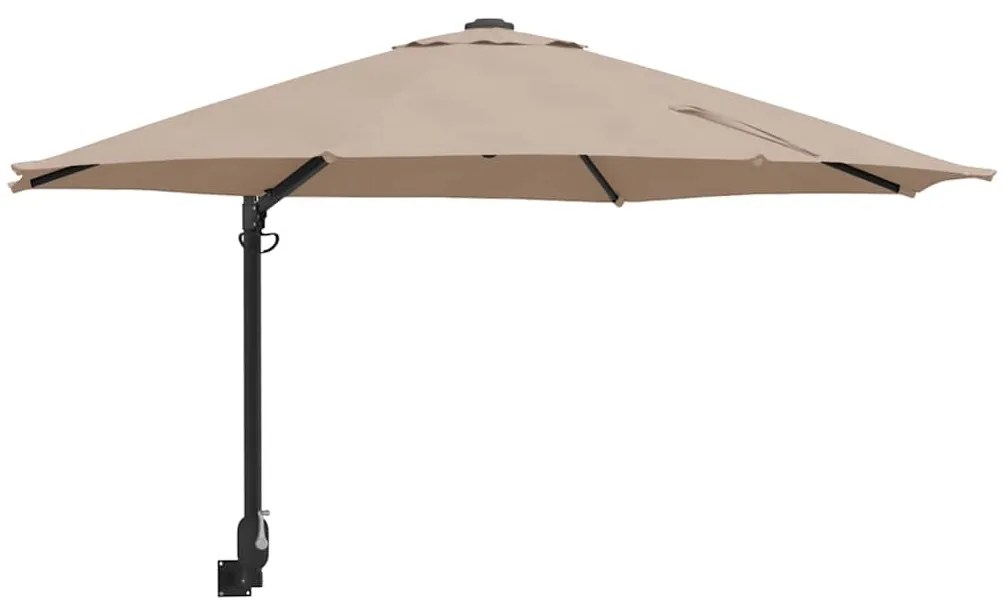 Guarda-sol de Jardim Montado na Parede da Taupe 250 cm