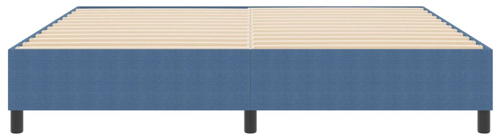 Cama Box com Molas VidaXL Azul 200x200 cm em Tecido Corduroy