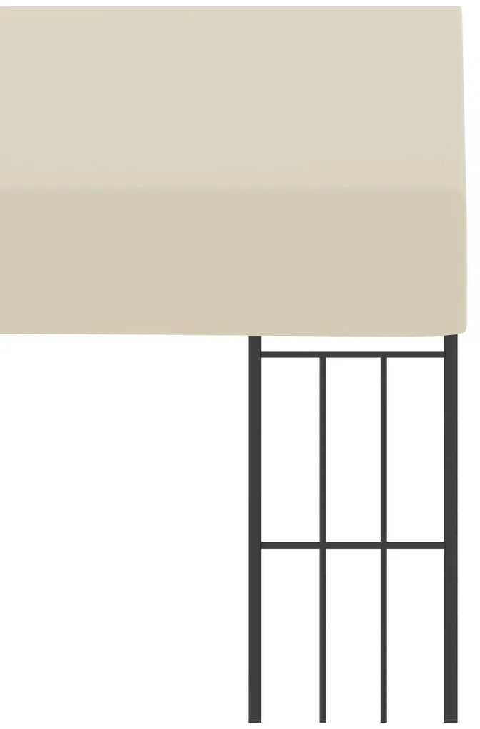 Gazebo de montagem na parede 3x3 m tecido creme