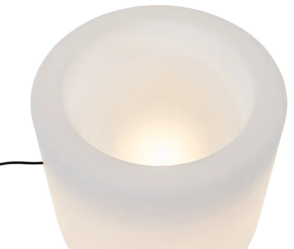 LED Candeeiro de chão exterior inteligente vaso de flores branco IP44 incl. Wifi A60 - Flowerpot Moderno