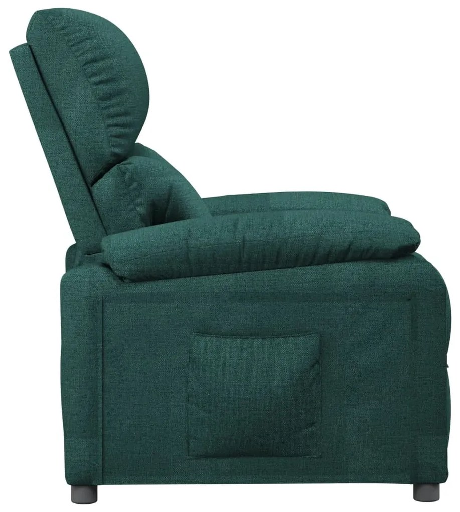 Poltrona reclinável tecido verde-escuro