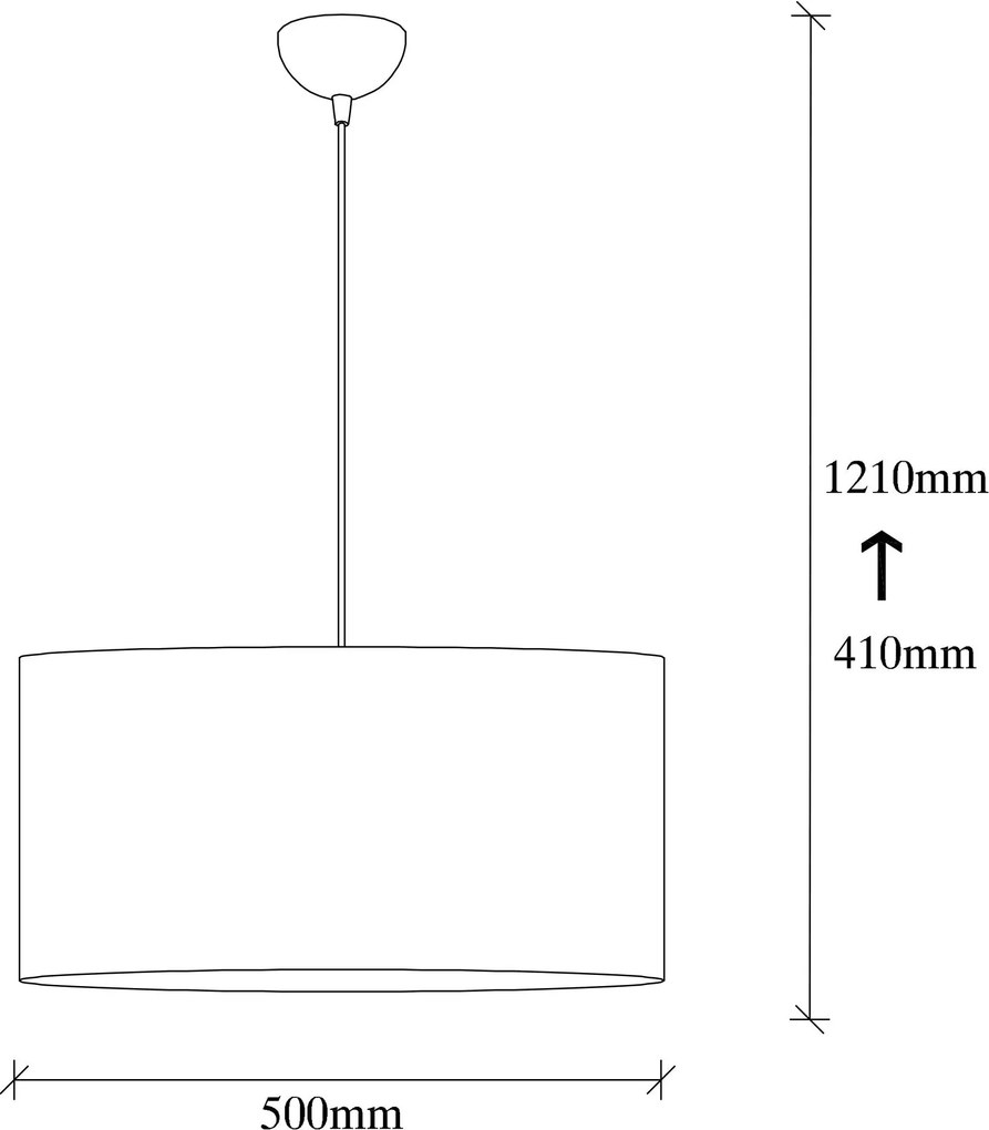 Candeeiro de Teto Abajur – Branco – 50 x 50 cm