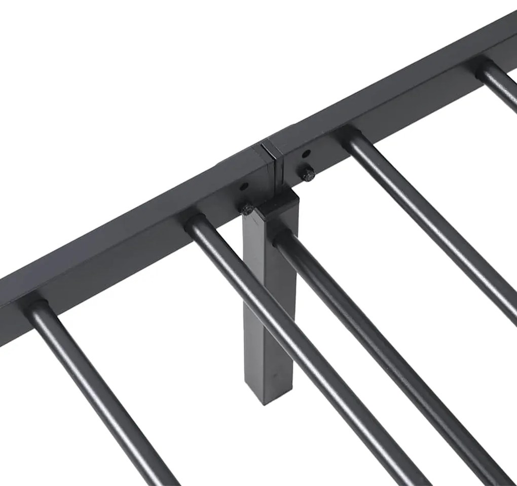 Estrutura de cama sem colchão Dobrável 90x190 cm aço preto