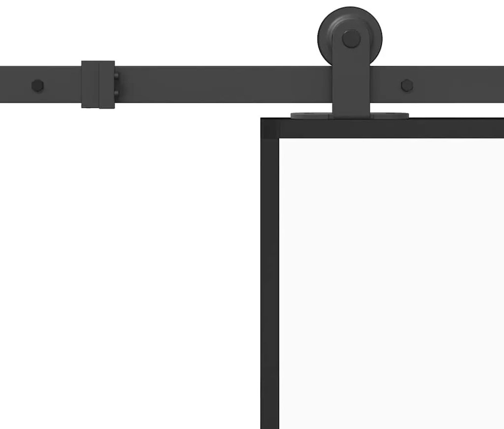 Porta deslizante c/ conj. ferragens 90x205cm vidro ESG/alumínio