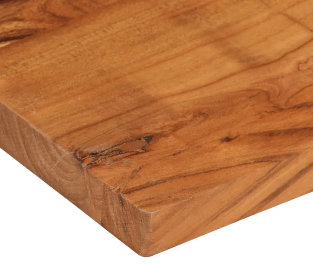 Tampo de mesa retangular 80x50x2,5 cm madeira de acácia maciça