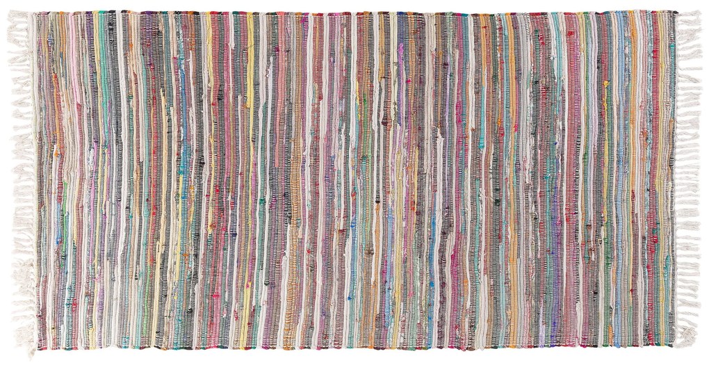 Tapete em algodão multicolor claro 80 x 150 cm DANCA Beliani