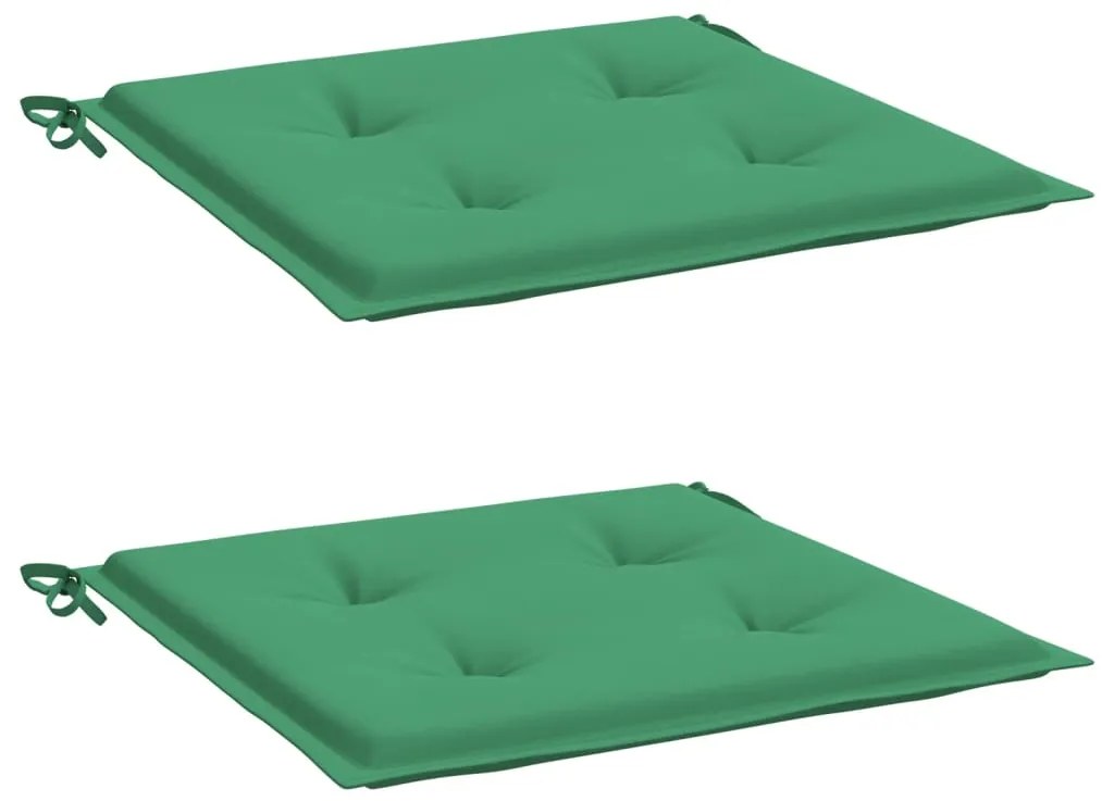 Almofadões p/ cadeiras jardim 2pcs 40x40x3 cm oxford verde