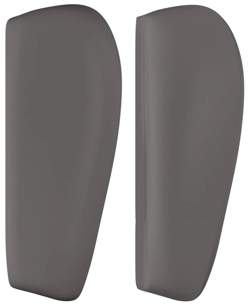 Cabeceira de cama c/ abas couro artificial 103x23x78/88cm cinza