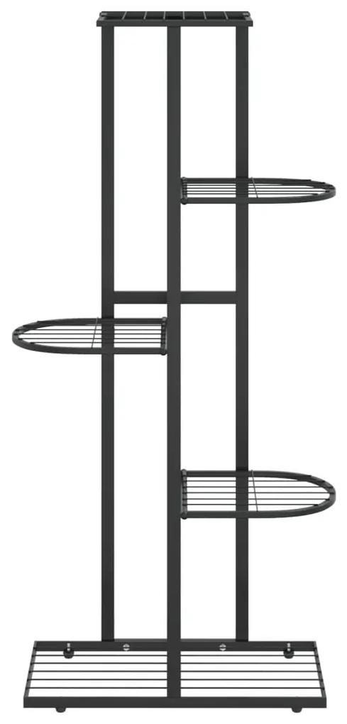 Suporte de Vasos com 5 Prateleiras em Metal - Preto - Design Moderno
