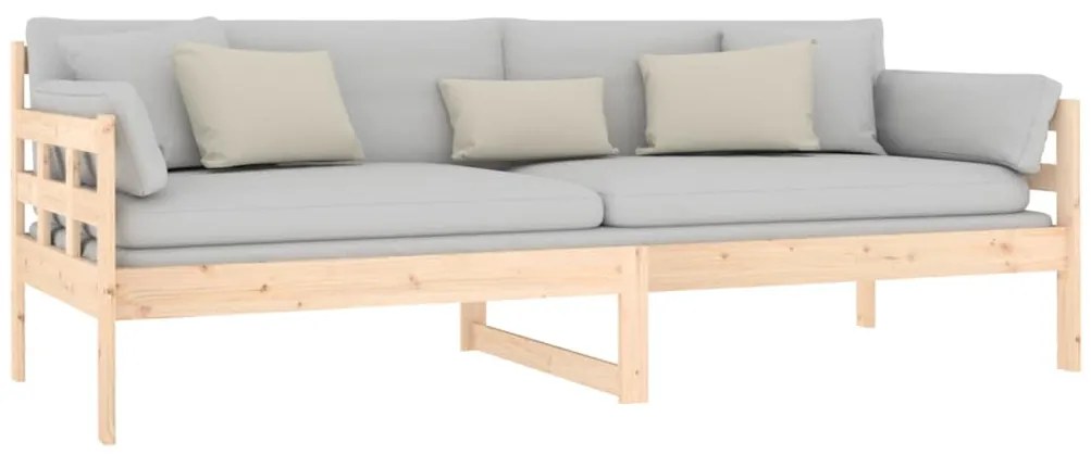 Sofá-cama 80x200 cm madeira de pinho maciça