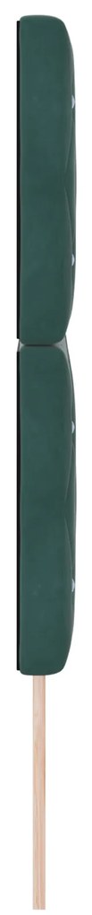 Cabeceira com Botões de Cristal Tufted Verde Escura 140 cm Veludo