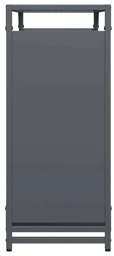 Suporte para lenha 90x28x65 cm aço laminado a frio antracite
