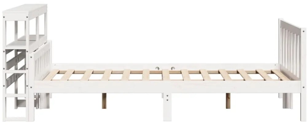 Cama sem colchão 160x200 cm madeira de pinho maciça branco