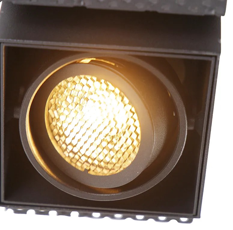 Conjunto de 6 focos embutidos pretos ajustáveis sem aro - Oneon Honey