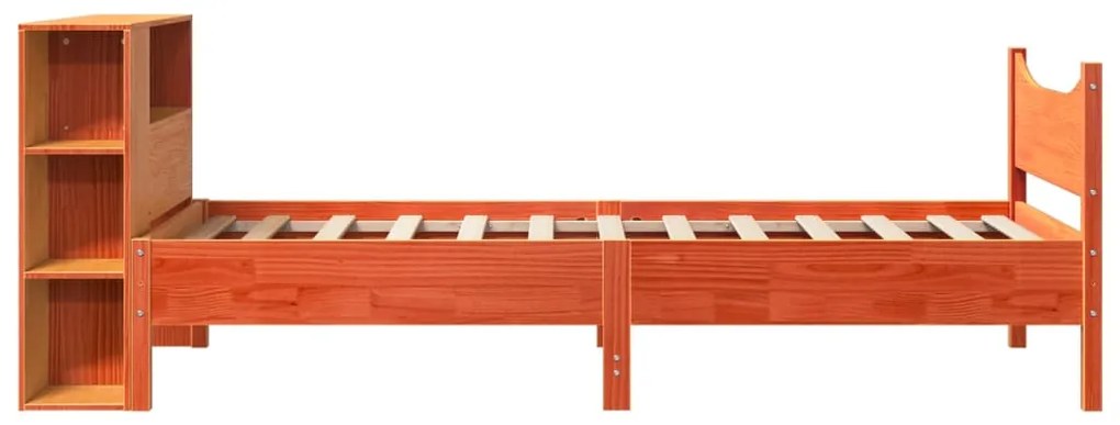 Cama sem colchão 90x190 cm madeira de pinho maciça castanho-mel