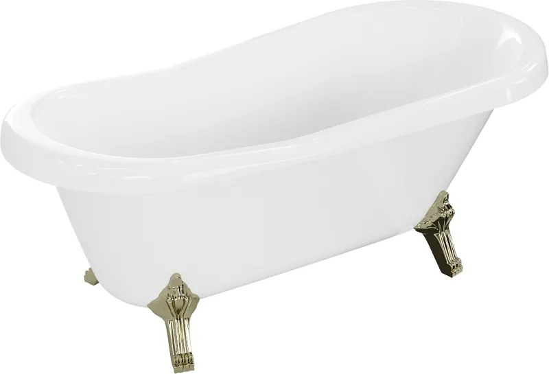 Mexen Retro banheira independente 150 x 73 cm, branca, com pés dourados - 53251507300-50