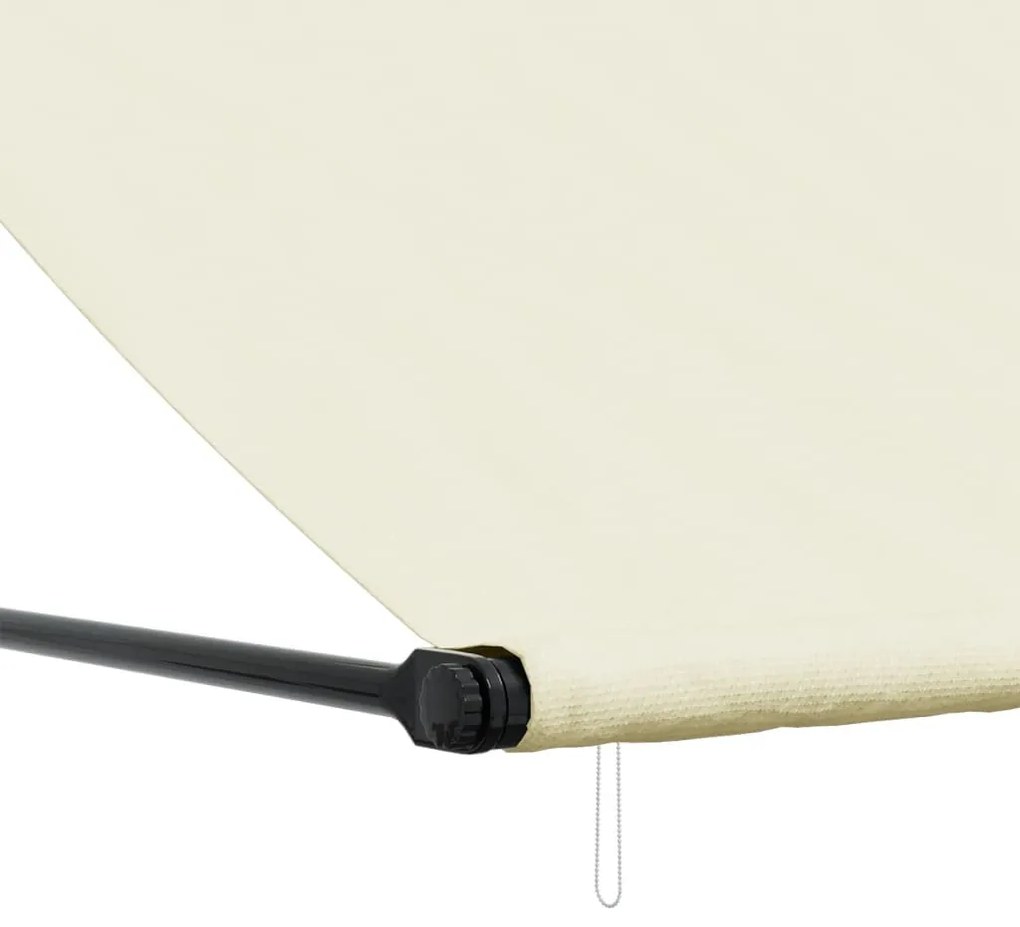 Toldo retrátil 400x150 cm tecido e aço cor creme