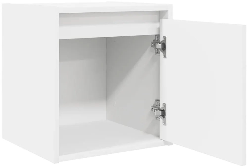 Mesa de cabeceira de parede 38x34x40 cm branco