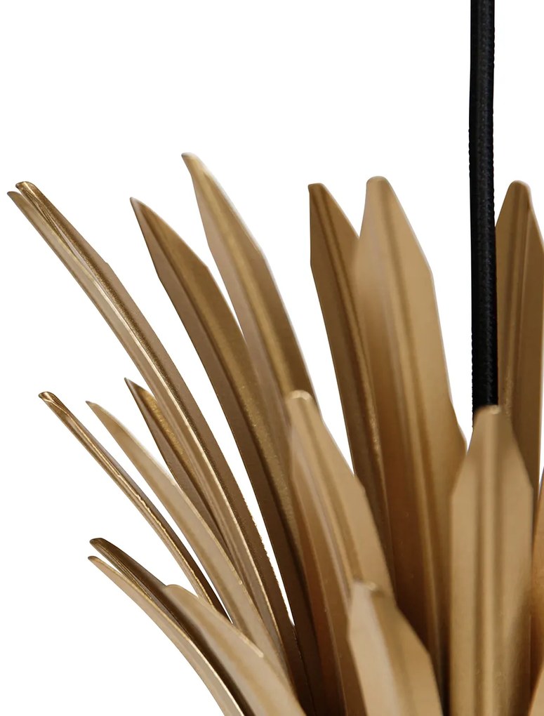 Candeeiro de suspensão Art Déco dourado - Wesley Art Deco