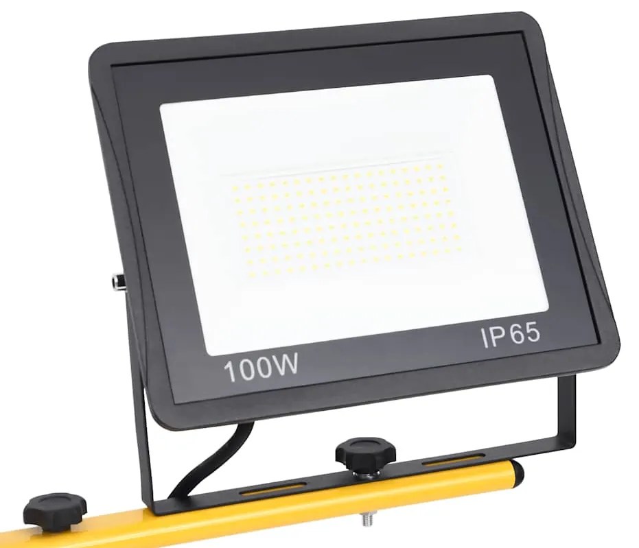 Projetor c/ iluminação LED e tripé 2x100 W branco quente