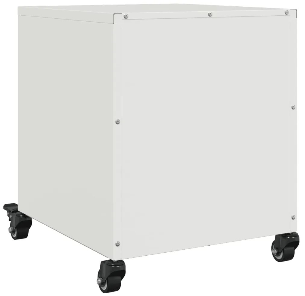 Mesa de cabeceira 36x39x43,5 cm aço branco