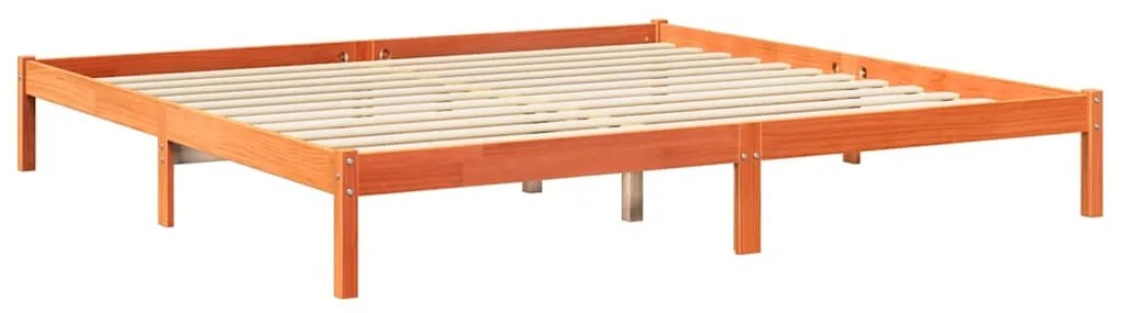 Cama com estante sem colchão 200x200 cm pinho maciço