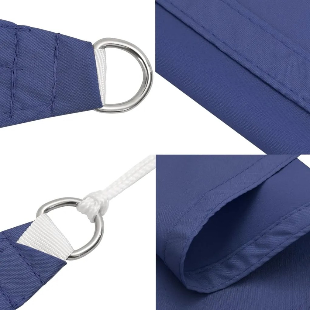 Para-sol estilo vela tecido oxford triangular 4x4x5,8 m azul