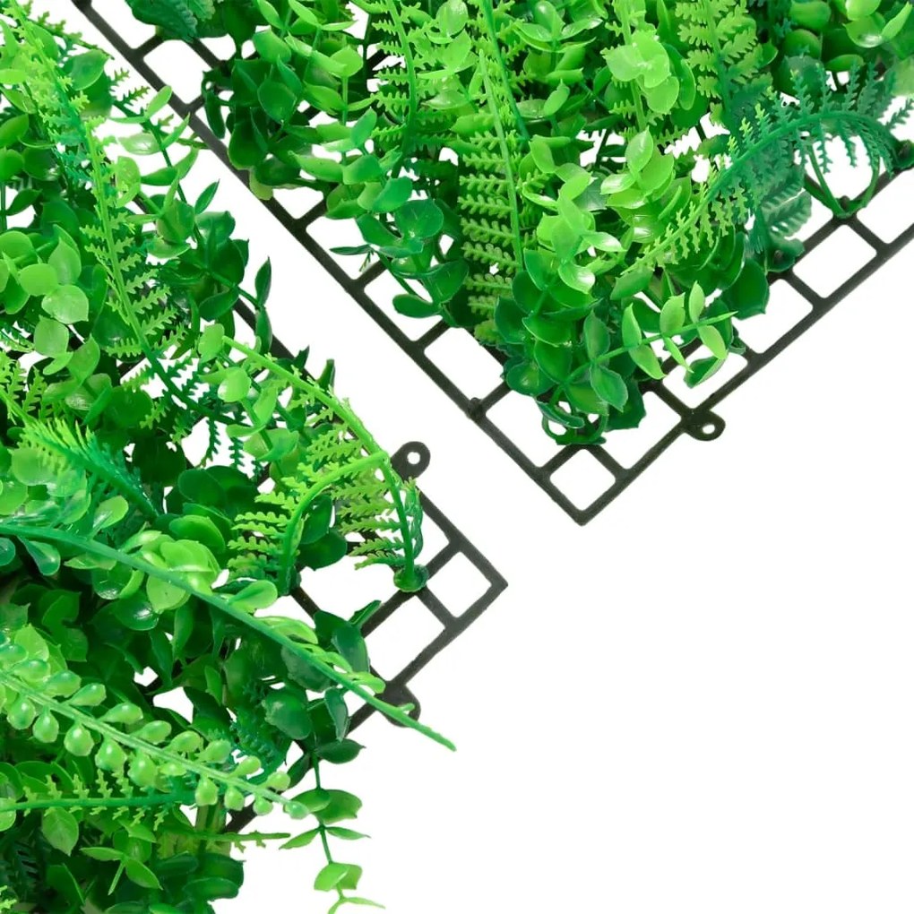 Vedação de folhas de feto artificiais 6 pcs 40x60 cm verde