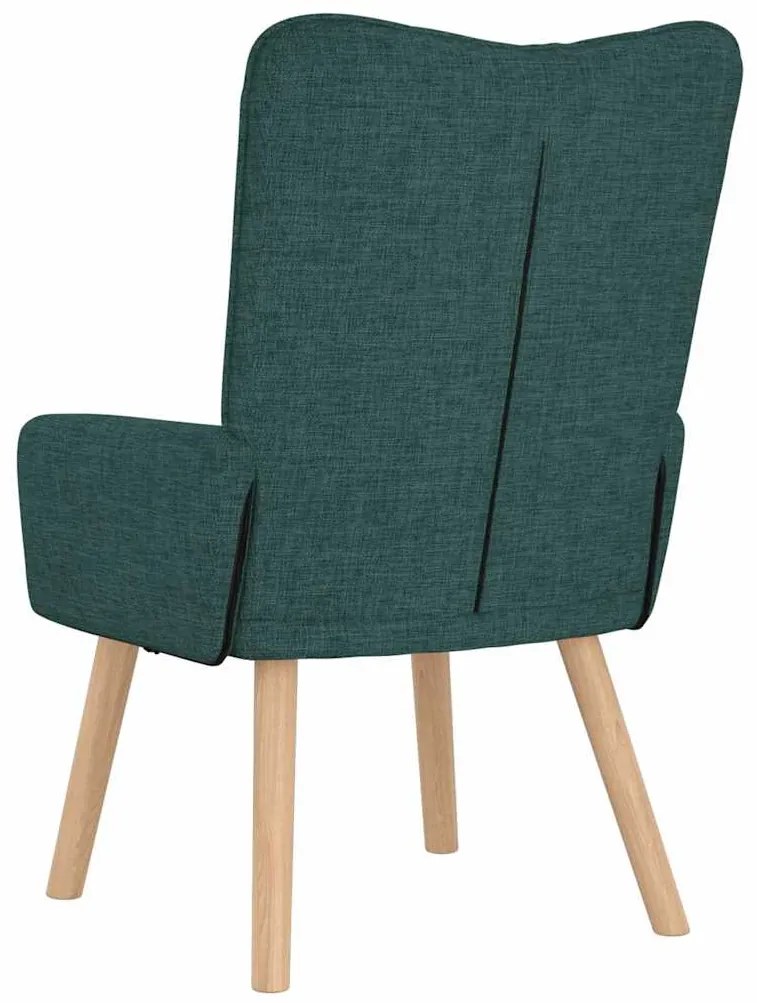 Cadeira Relaxante vidaXL Verde Escuro em Tecido