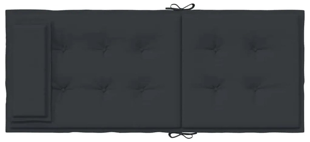 Almofadões p/ cadeira encosto alto 2 pcs tecido oxford preto