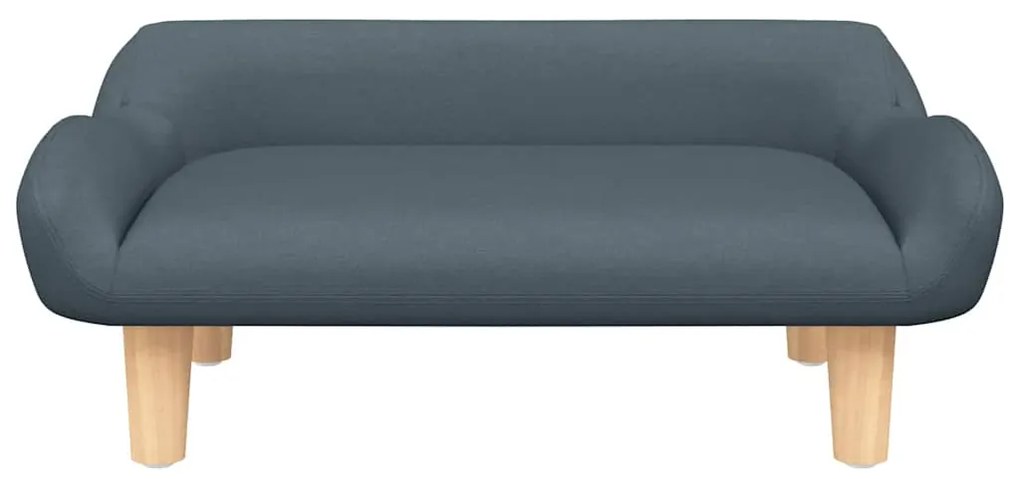 Cama para cães 70x40x24 cm tecido cinzento-escuro