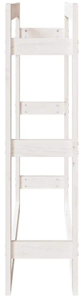 Suporte para lenha 100x25x100 cm pinho maciço branco