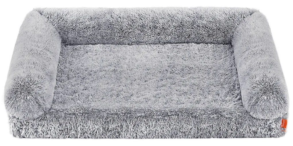 Cama para cães tamanho XXL 122 x 85 x 24 cm removível e lavável cinza