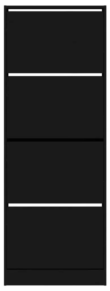 Sapateira 60x21x163,5 cm derivados de madeira preto