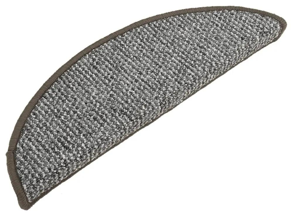 Tapete/carpete para degraus 15 pcs 56x17x3 cm cinzento