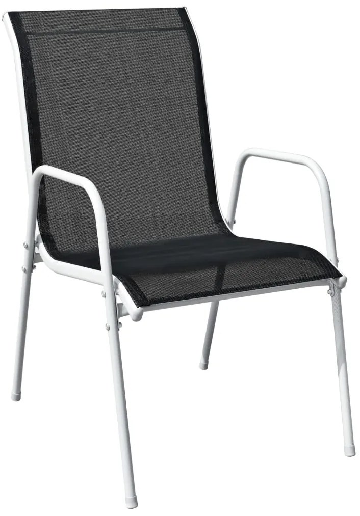 Conjunto de jantar para jardim 9 pcs preto