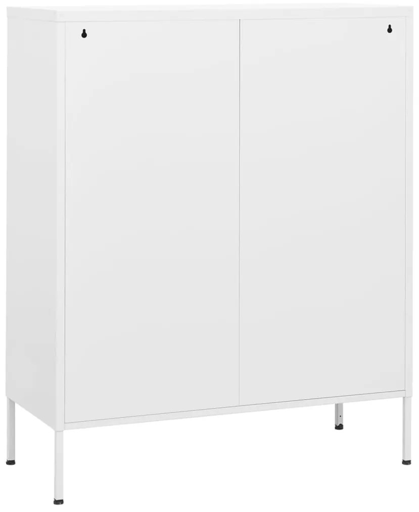 Armário de arrumação aço 80x35x101,5 cm branco