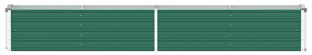 Canteiro elevado de jardim aço galvanizado 320x40x45cm verde