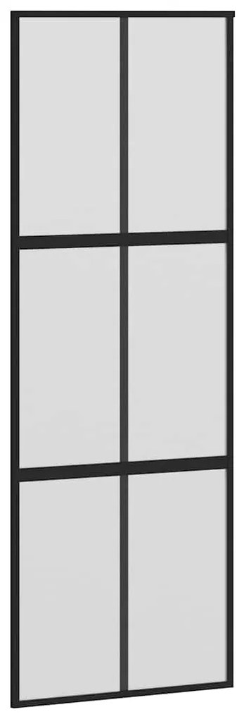 Porta deslizante ferragens 76x205cm vidro temperado/alumínio