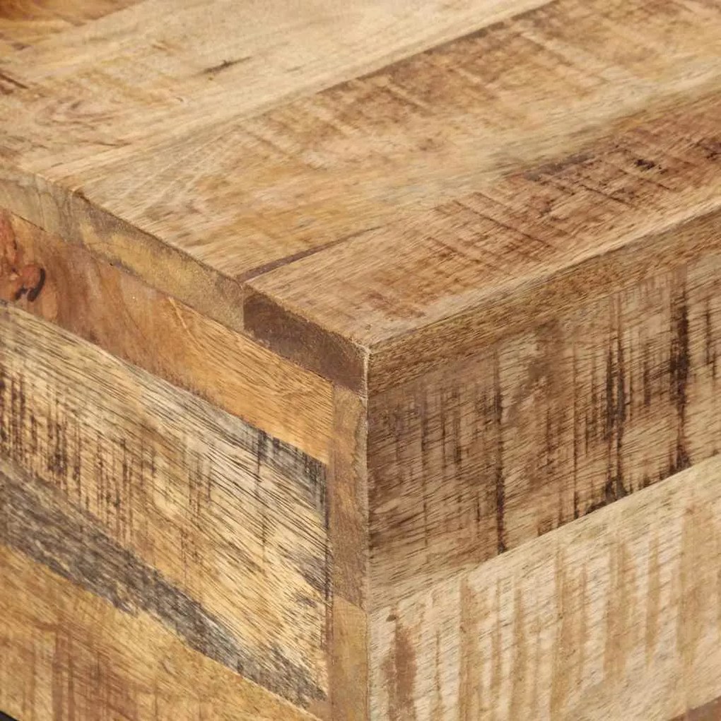 Mesa de centro 68x68x41 cm madeira de mangueira áspera