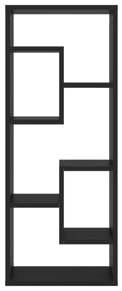 Estante de parede 36x16x90 cm derivados de madeira preto