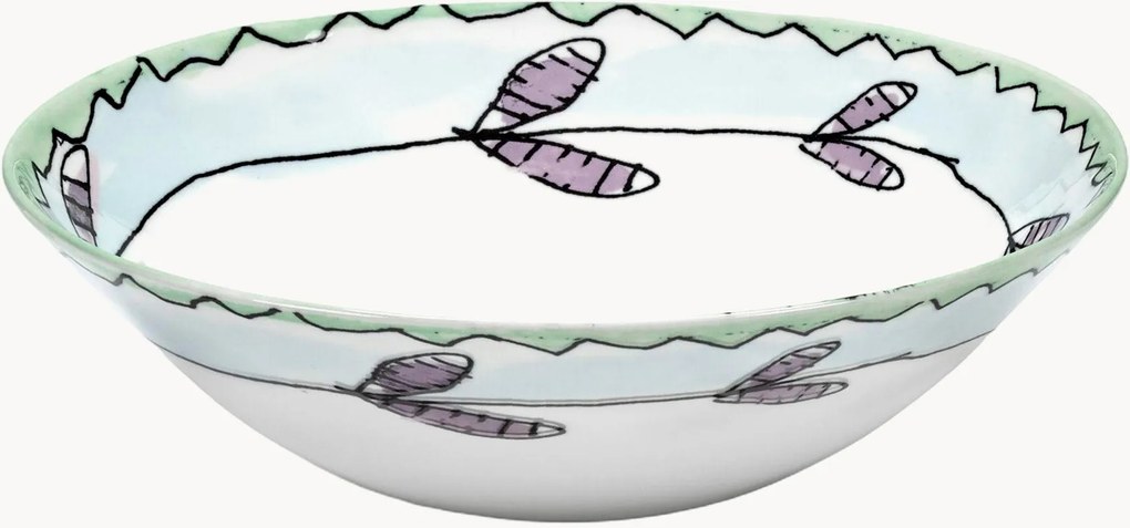 Taças em porcelana Fine Bone China Midnight Flowers, conjunto de 2