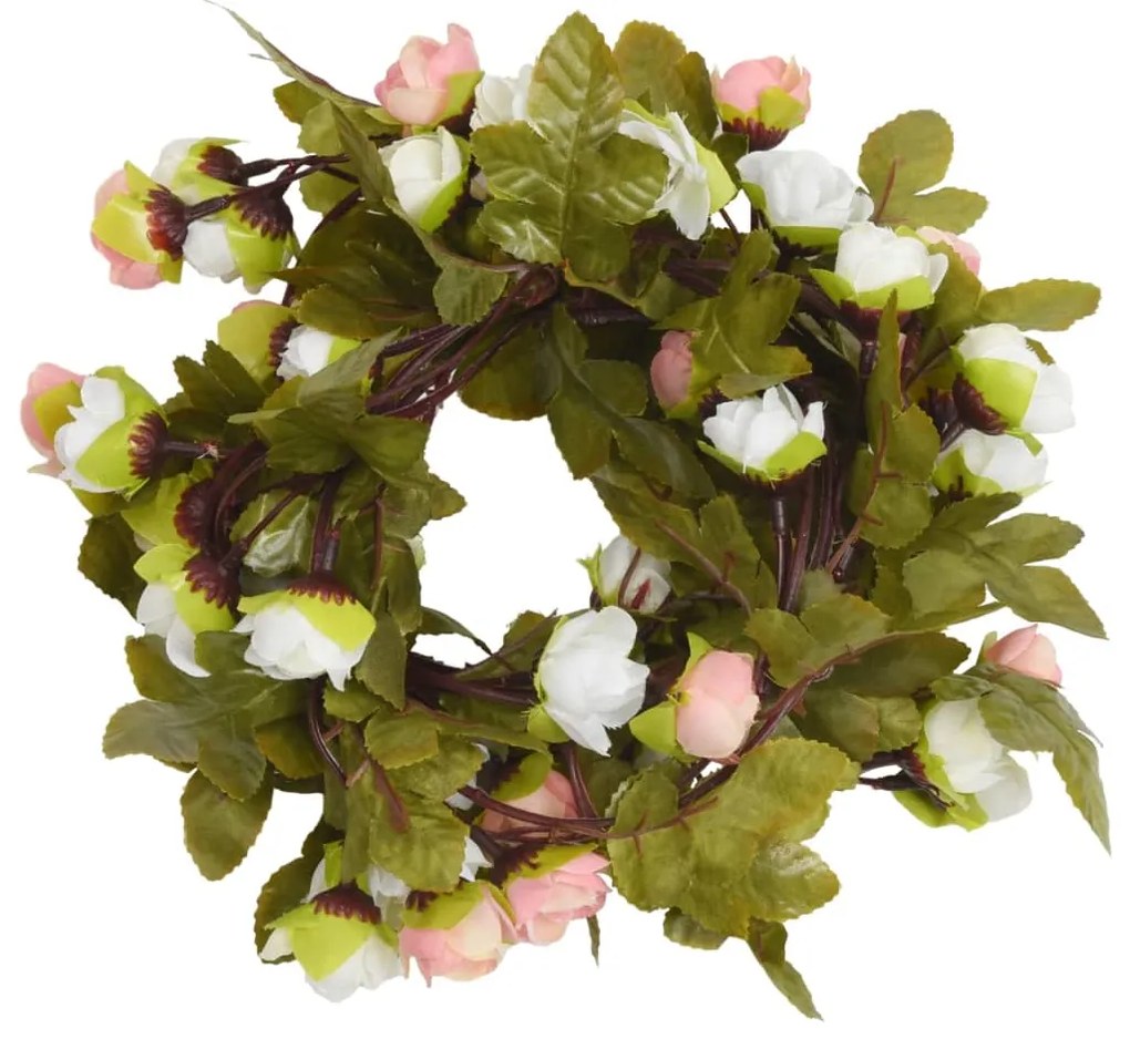 Grinaldas de flores de Natal 6 pcs 215 cm champanhe