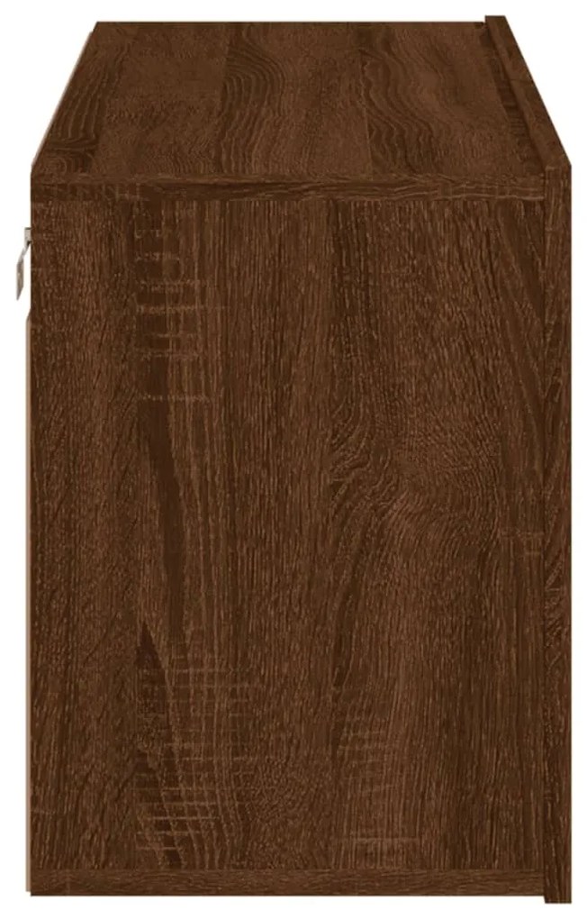 Móvel de parede para TV 80x30x41 cm carvalho castanho