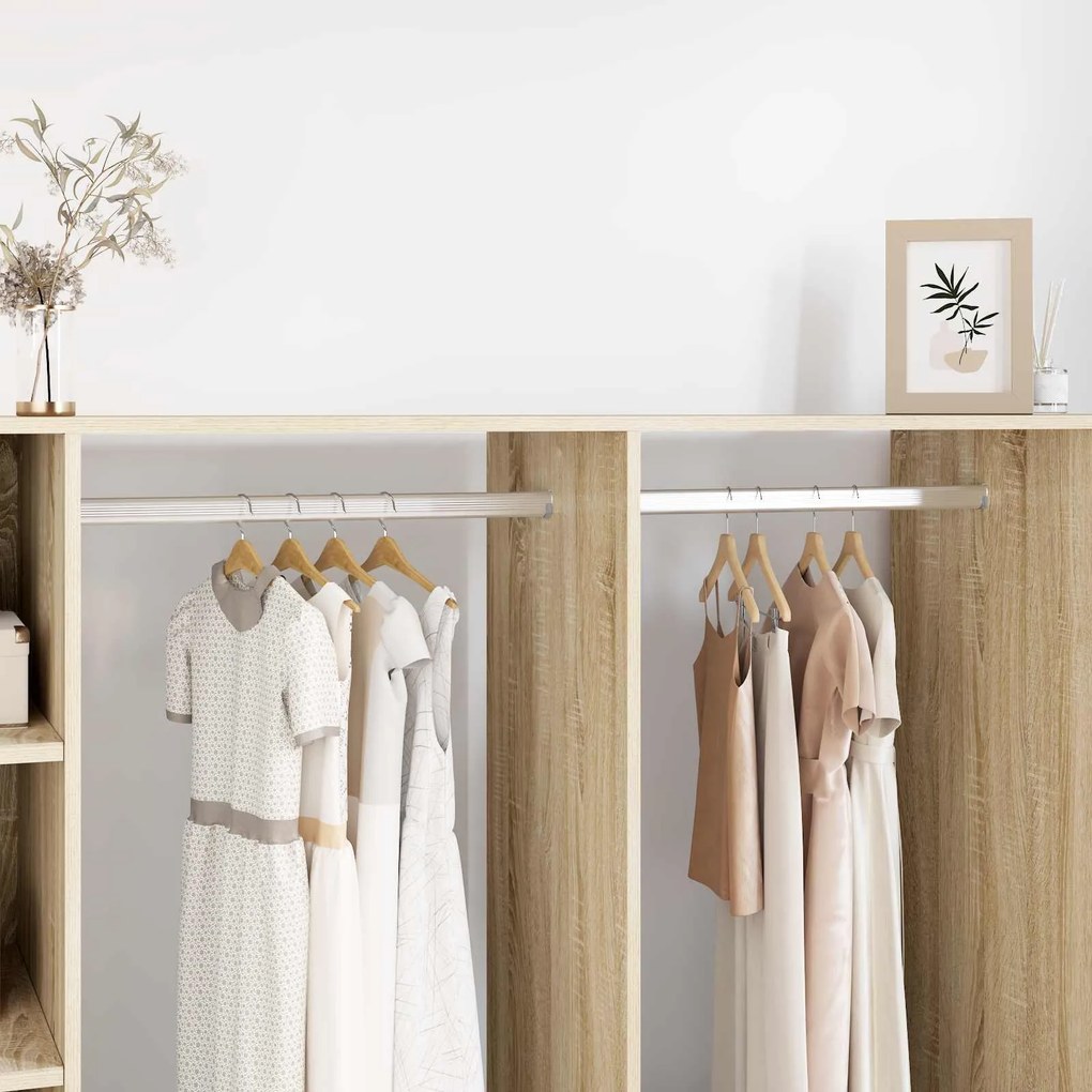 vidaXL Viga de Closet 12 pcs Prateado 764 x 15 x 29 mm