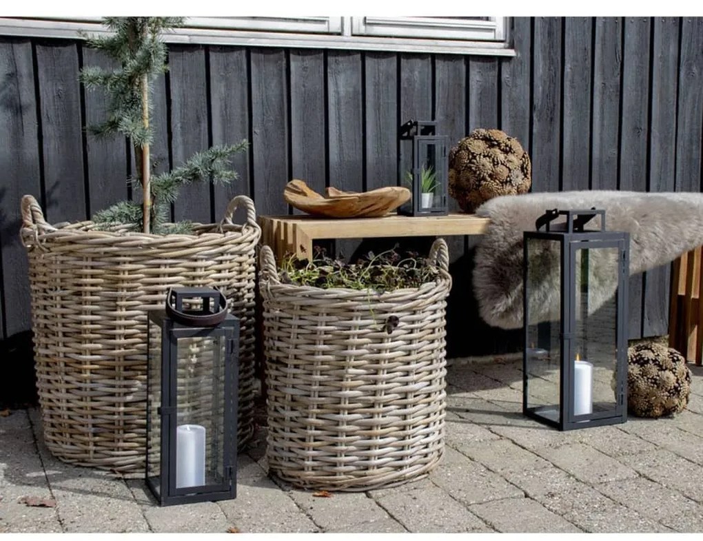 442781 House Nordic 2 pcs Cestos redondos Ivy vime kubu